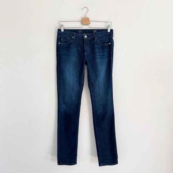 AG Adriano Goldschmied The Stilt Cigarette Leg Dark Wash Jeans Like New Size 28 - Picture 2 of 14